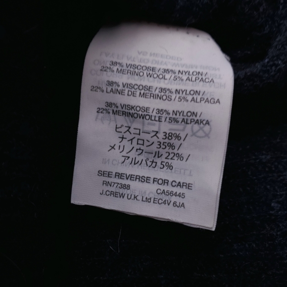 Madewell Women's Navy Blue V Neck Sweater Long Sleeve Wool Viscose Size Medium - Picture 4 of 5